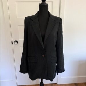 Reformation Major Twill Classic Black Blazer